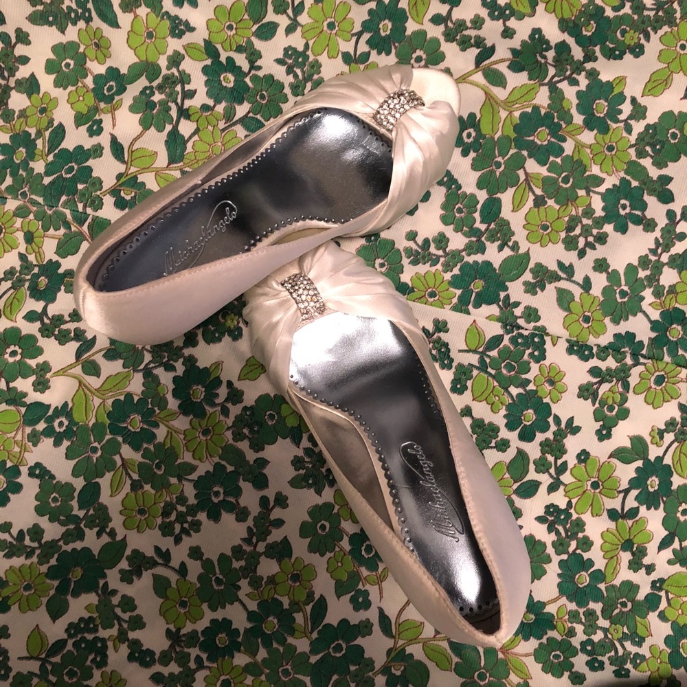 Diana white wedding shoes